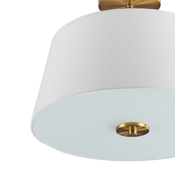 Isabella 15" Modern Midcentury Iron LED Semi Flush Mount - JONATHAN Y